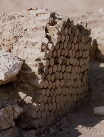 Clay cones on the facade of a Late Uruk temple in Uruk